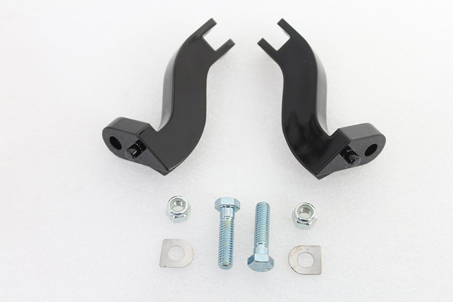 HARLEY Fußrastenhalterung Set Sozius Schwarz Passend für 1993-UP FLT,