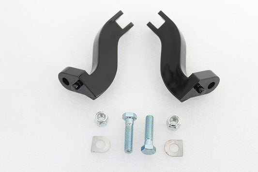 HARLEY Fußrastenhalterung Set Sozius Schwarz Passend für 1993-UP FLT,