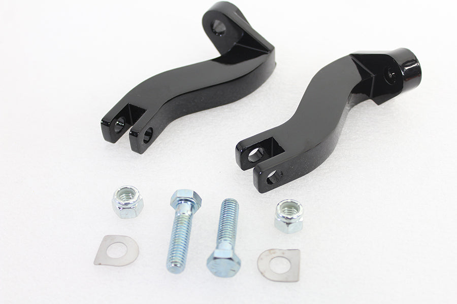 HARLEY Fußrastenhalterung Set Sozius Schwarz Passend für 1993-UP FLT,