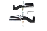 HARLEY Rail Style Verstellbares Fußrasten-Kit Schwarz, passend für FLT Modelle ab 1993,