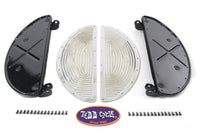 HARLEY Trittbretter Half Moon Schwarz, passend für 1940-1965 FL, 1940-1965 G,