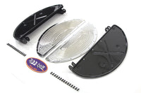 HARLEY Trittbretter Half Moon Schwarz, passend für 1940-1965 FL, 1940-1965 G,