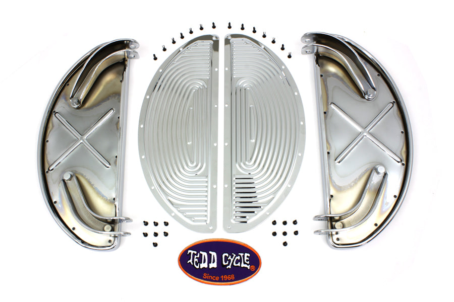 HARLEY Trittbretter Half Moon verchromt passend für 1940-1965 FL, 1940-1965 G,