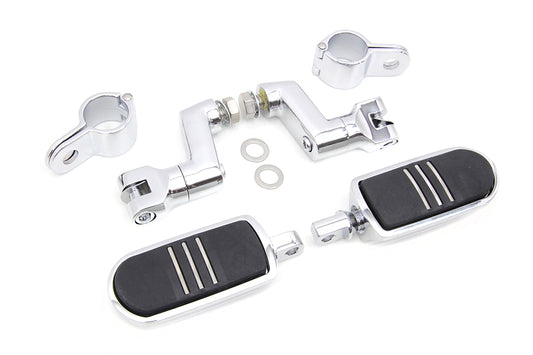 HARLEY Chrome Streamliner Footpeg Kit Fits 0-  Custom, application utilizes a 1/2 mounting hole"