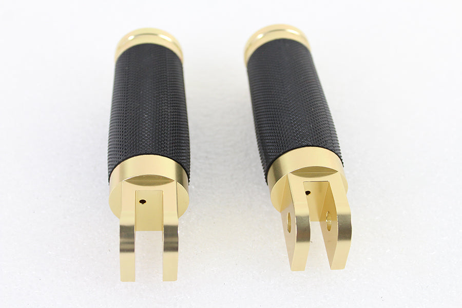 HARLEY Wyatt's 2018 Brass Driver Footpeg Set fits 2018-UP FLSB,  2018-UP FXBB,  2018-UP FXLR,  2018-UP FXFB,  2018-UP FXFBS,