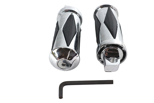 HARLEY Chrome Diamond Style Große Fußrasten-Set Passend für 0- Alle, Modelle mit weiblichem Montageblock