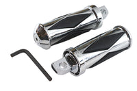 HARLEY Chrome Diamond Style Große Fußrasten-Set Passend für 0- Alle, Modelle mit weiblichem Montageblock