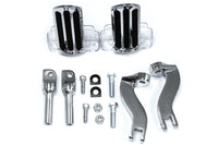 HARLEY Rail Style Adjustable Footpeg Kit Chrome fits 1993-UP FLT,
