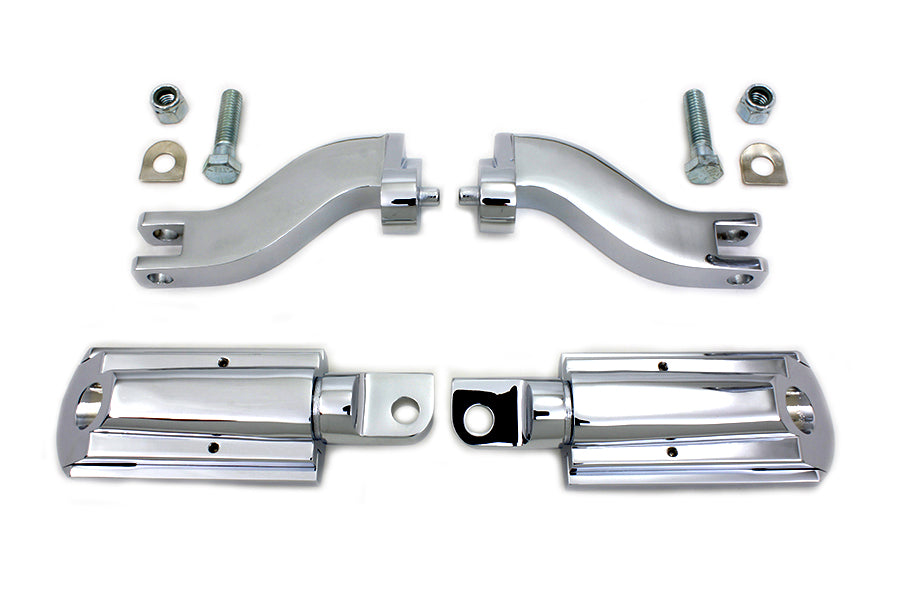 HARLEY Rail Style Adjustable Footpeg Kit Chrome fits 1993-UP FLT,