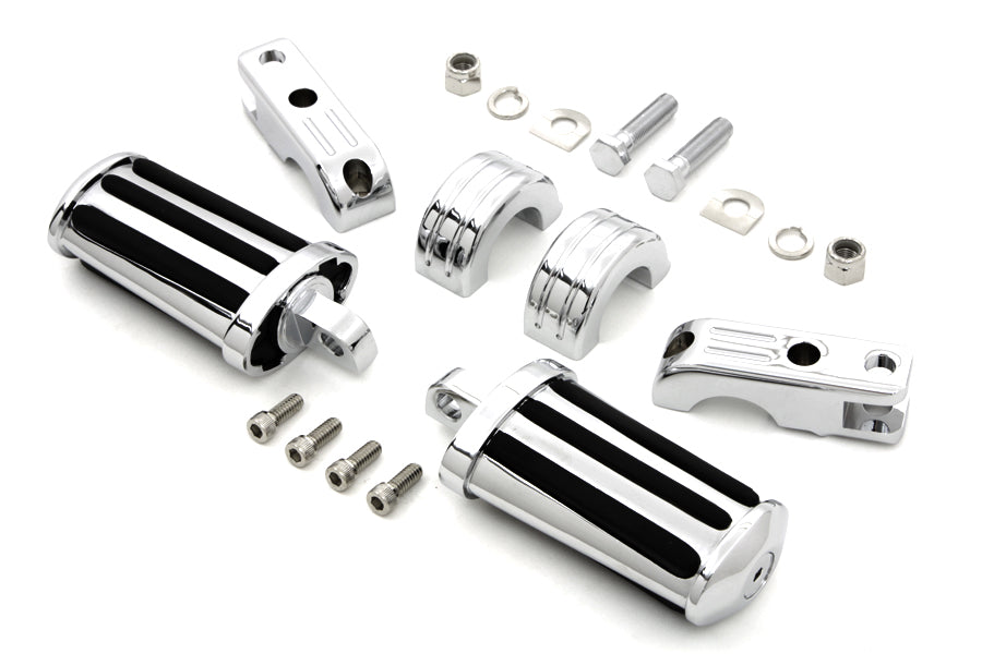 HARLEY Chrome Railer Style Fußrasten-Set, passend für 0- Alle Modelle mit 1-1/4" Sturzbügeln