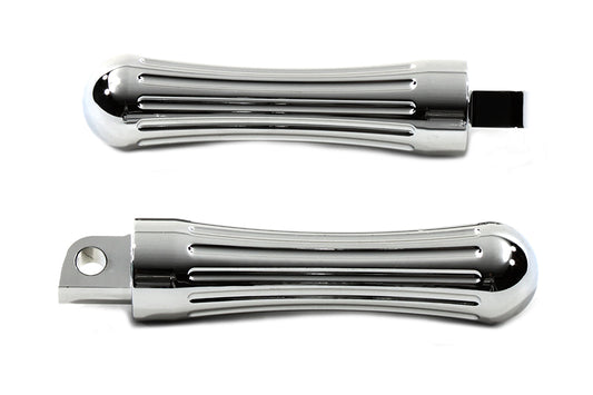HARLEY Chrom Billet Batike Style Fußrastensatz Passend für 0- Alle Modelle mit weiblichem Montageblock