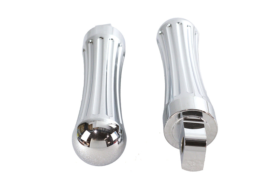 HARLEY Chrom Billet Batike Style Fußrastensatz Passend für 0- Alle Modelle mit weiblichem Montageblock