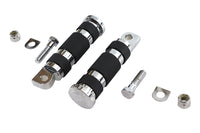 HARLEY Chrome Magna Ring Style Beifahrerfußrastensatz passend für alle Modelle ab 0 mit weiblichem Montageblock