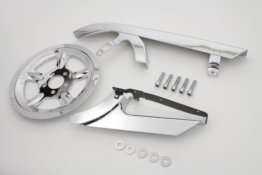 HARLEY Chrom-Riemenschutz- und Riemenscheiben-Abdeckungs-Kit Passend für 2004-2013 XL,