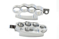 HARLEY Chrom Knuckle Fußrasten-Set Passend für 0- Alle Modelle mit weiblicher Aufnahme