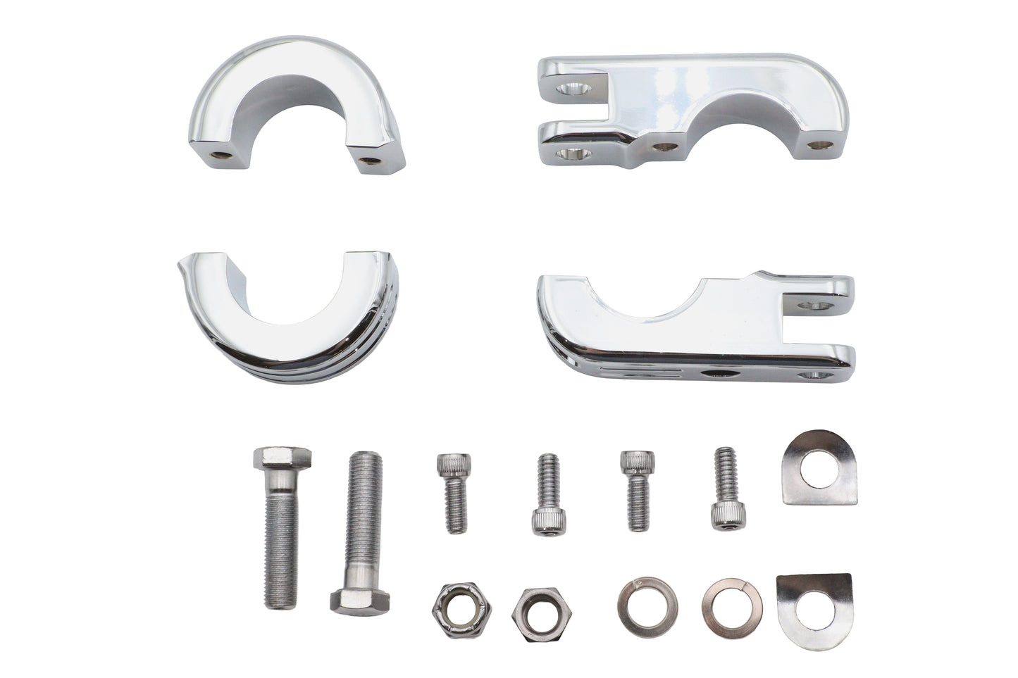 HARLEY Chrom-Motorschutzbügel Fußrastenhalterung Passend für 0- Custom, Anwendung für 1-1/4 Motorschutzbügel"