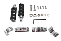 HARLEY Chrome Motorschutzbügel-Fußrastenhalter-Kit mit Fußrasten Passend für 0- Custom, Anwendung für 1-1