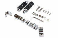 HARLEY Chrome Motorschutzbügel-Fußrastenhalter-Kit mit Fußrasten Passend für 0- Custom, Anwendung für 1-1