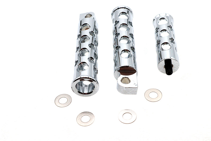 HARLEY Hole Shot Style Fußrasten-Kit Passend für 0- alle Modelle mit weiblichem Montageblock