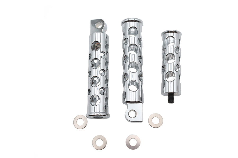 HARLEY Hole Shot Style Fußrasten-Kit Passend für 0- alle Modelle mit weiblichem Montageblock