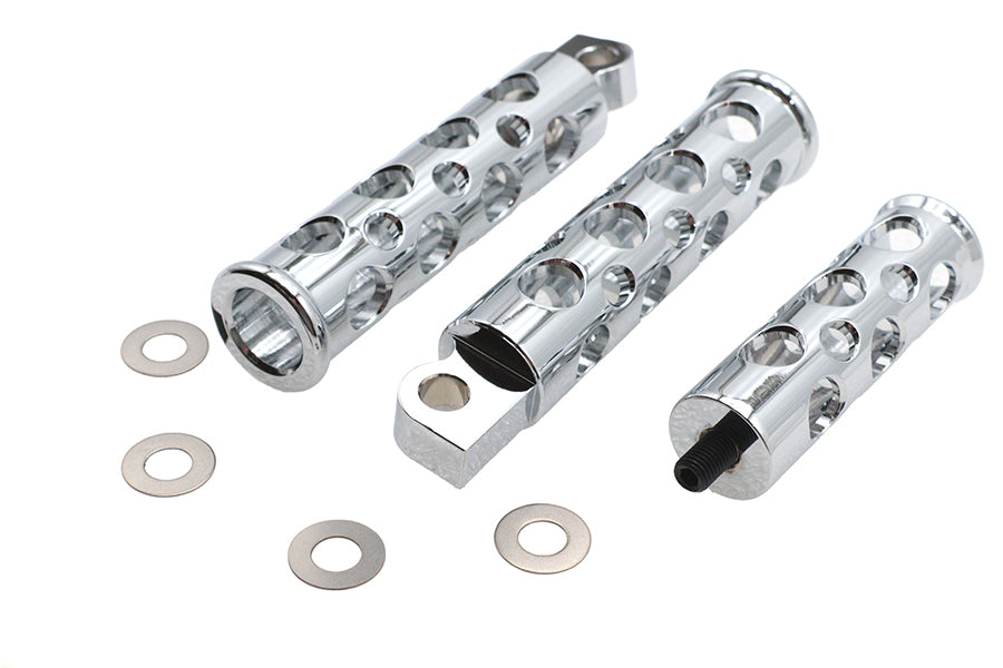 HARLEY Hole Shot Style Fußrasten-Kit Passend für 0- alle Modelle mit weiblichem Montageblock