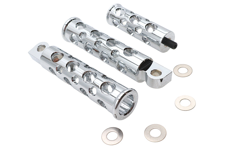 HARLEY Hole Shot Style Fußrasten-Kit Passend für 0- alle Modelle mit weiblichem Montageblock