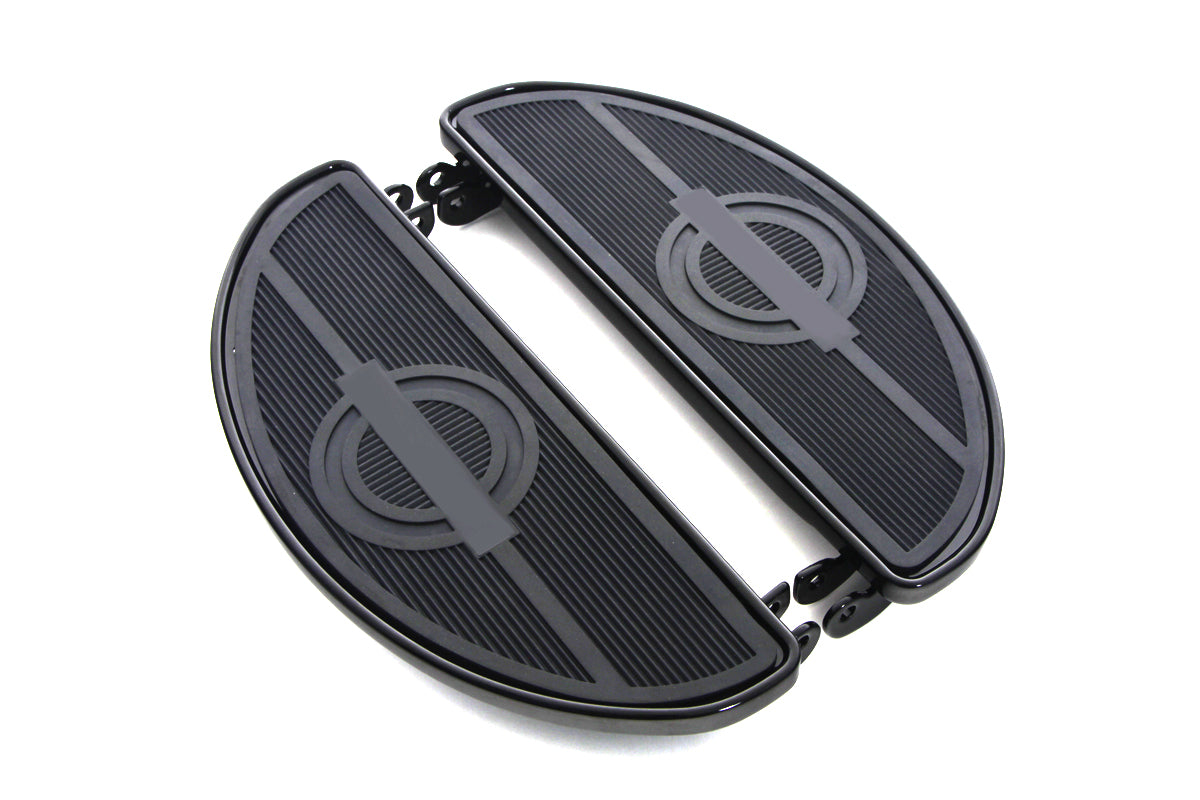 HARLEY Halbmond-Trittbrett-Set Schwarz Passend für 1941-1984 FL, 1936-1952 EL, 1936-1973 G, 1936-1952 W