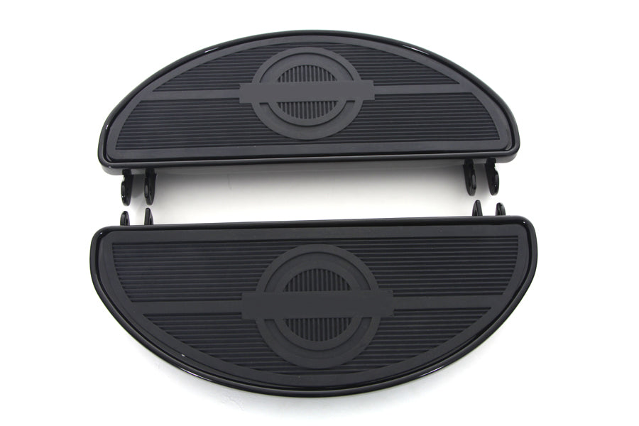 HARLEY Halbmond-Trittbrett-Set Schwarz Passend für 1941-1984 FL, 1936-1952 EL, 1936-1973 G, 1936-1952 W