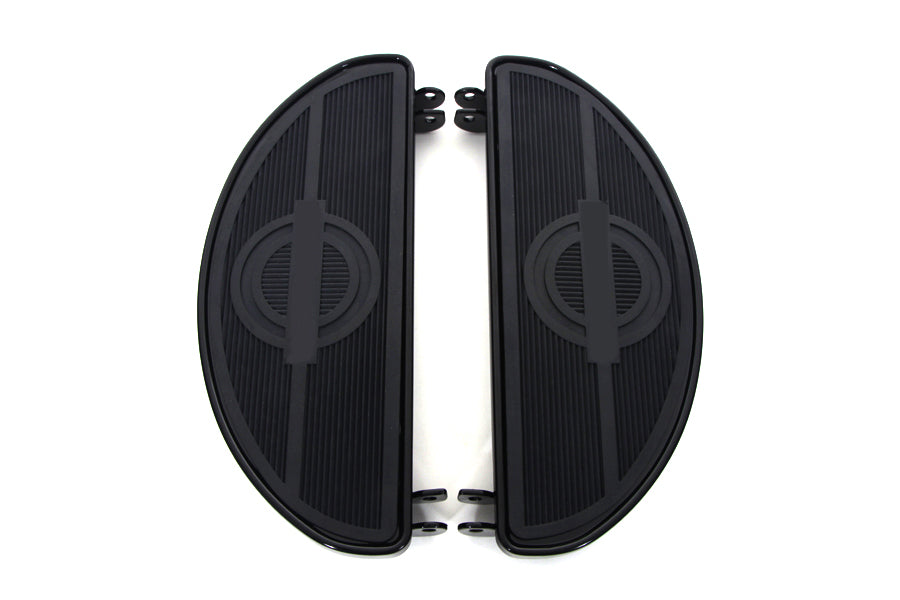 HARLEY Halbmond-Trittbrett-Set Schwarz Passend für 1941-1984 FL, 1936-1952 EL, 1936-1973 G, 1936-1952 W