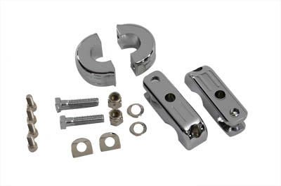 HARLEY Chrome Billet Footpeg Mount Fits 0-  Custom, application for 1 frame tube"