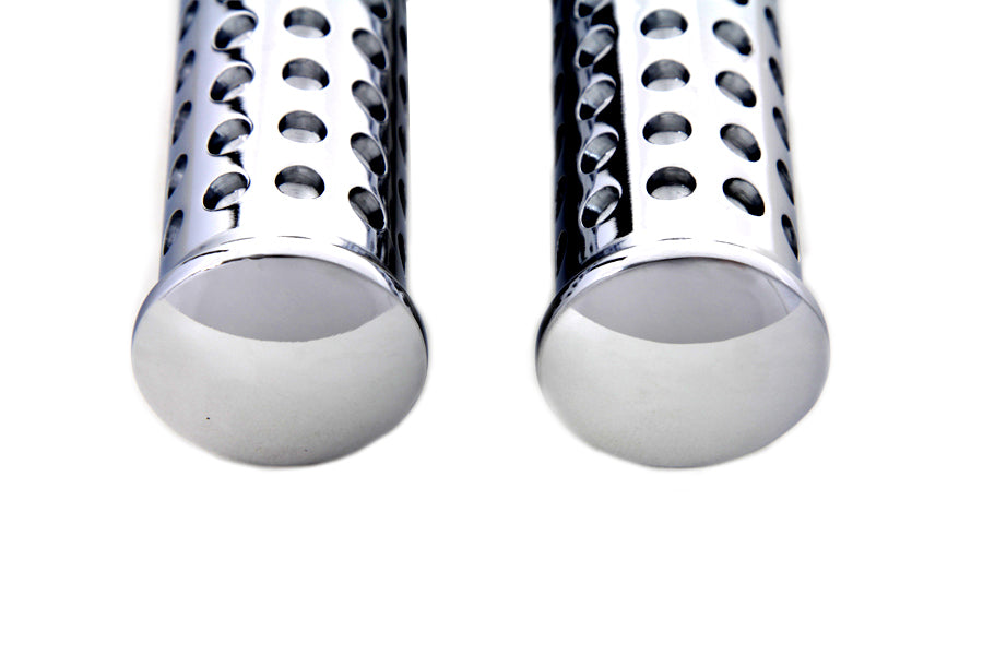 HARLEY Chrome Micro Holes Fußrasten-Set, passend für 0- Alle Modelle mit weiblicher Montagehalterung