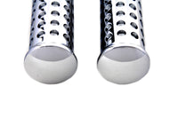 HARLEY Chrome Micro Holes Fußrasten-Set, passend für 0- Alle Modelle mit weiblicher Montagehalterung