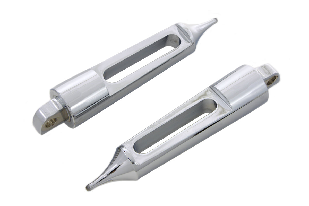HARLEY Chrome Dagger Slot Fußrasten-Set Passend für alle Modelle ab 0- mit Buchsen-Aufnahme