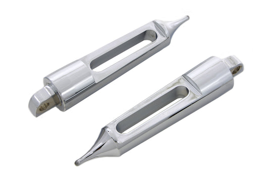 HARLEY Chrome Dagger Slot Fußrasten-Set Passend für alle Modelle ab 0- mit Buchsen-Aufnahme