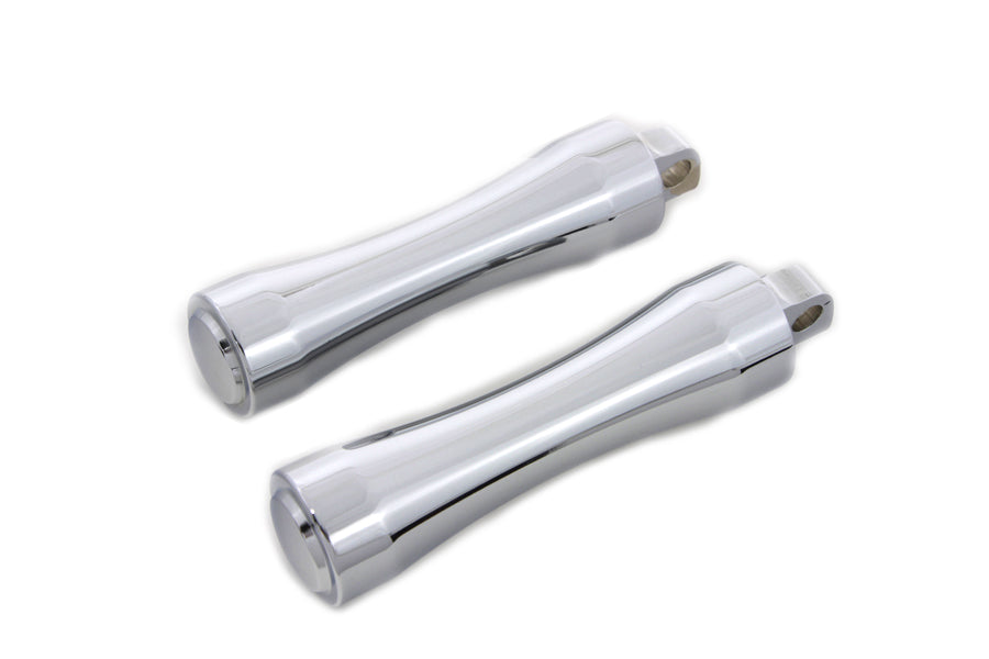HARLEY Chrom Kontur End Trittbrett-Set Passt 0- Alle Modelle mit weiblichem Montageblock