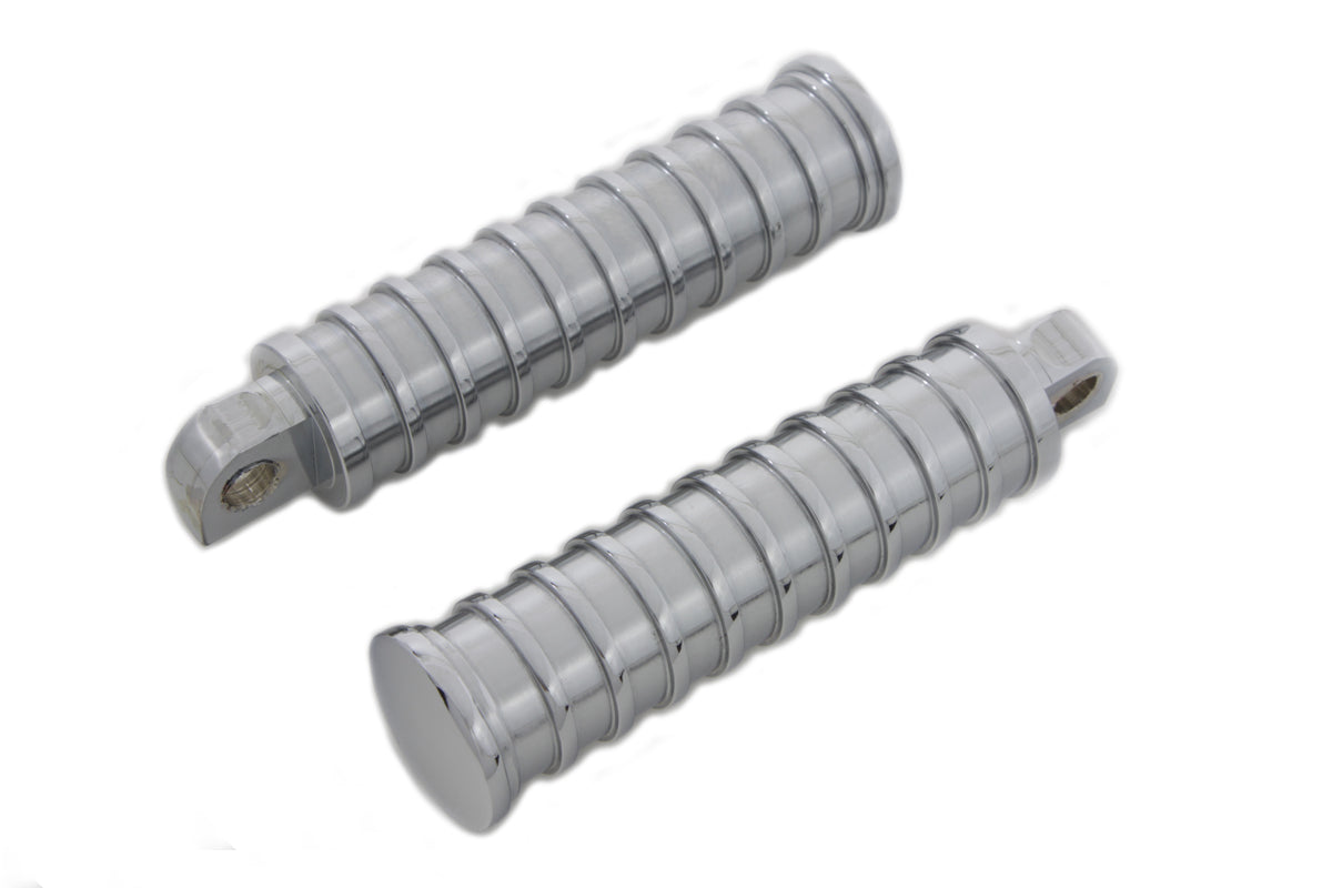 HARLEY Chrom Trittbretter-Set Light Grooves Passend für 0- Alle Modelle mit weiblicher Aufnahme
