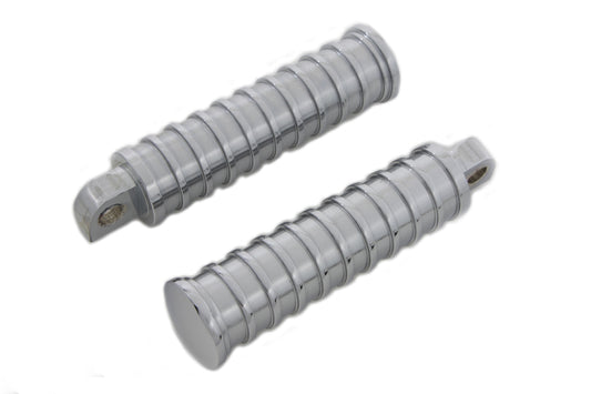 HARLEY Chrom Trittbretter-Set Light Grooves Passend für 0- Alle Modelle mit weiblicher Aufnahme