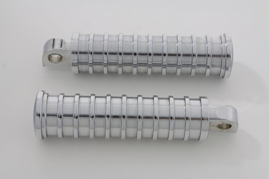 HARLEY Chrom Trittbretter-Set Light Grooves Passend für 0- Alle Modelle mit weiblicher Aufnahme