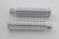 HARLEY Chrom Trittbretter-Set Light Grooves Passend für 0- Alle Modelle mit weiblicher Aufnahme