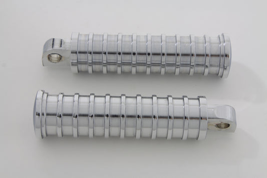 HARLEY Chrom Trittbretter-Set Light Grooves Passend für 0- Alle Modelle mit weiblicher Aufnahme