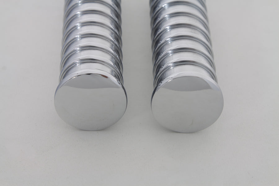 HARLEY Chrom Trittbretter-Set Light Grooves Passend für 0- Alle Modelle mit weiblicher Aufnahme