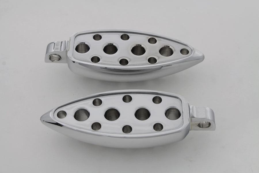 HARLEY Chrom Trittbretter im Tropfenform-Design für 0- Alle Modelle mit weiblichem Montageblock