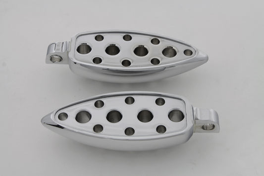 HARLEY Chrom Trittbretter im Tropfenform-Design für 0- Alle Modelle mit weiblichem Montageblock