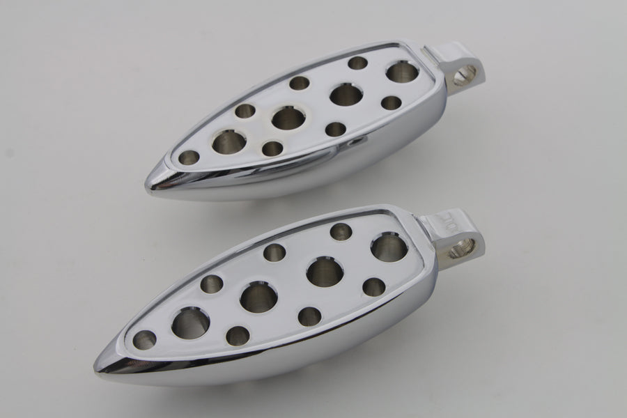 HARLEY Chrom Trittbretter im Tropfenform-Design für 0- Alle Modelle mit weiblichem Montageblock