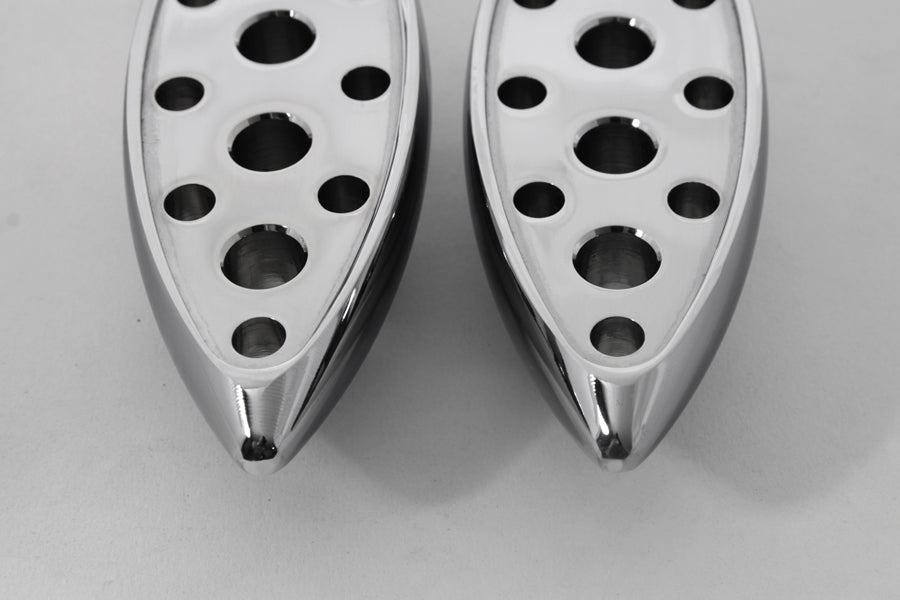 HARLEY Chrom Trittbretter im Tropfenform-Design für 0- Alle Modelle mit weiblichem Montageblock