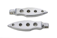 HARLEY Chrome Dagger Fußrasten-Set, gebohrt, passend für alle Modelle mit weiblichem Halter (0-)