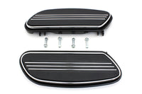 HARLEY Fahrertrittbretter Set schwarz passend für FLST Modelle ab Baujahr 1986, FLT Modelle ab Baujahr 1980,