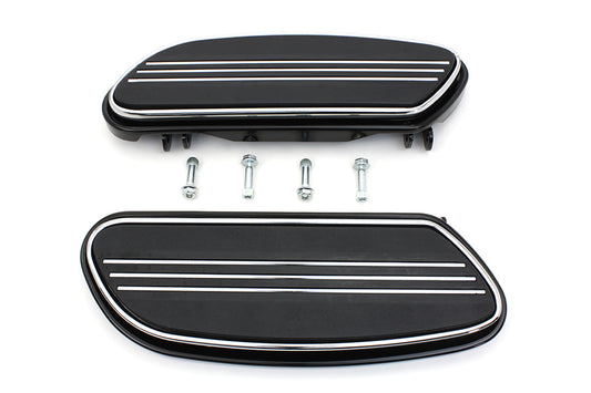 HARLEY Fahrertrittbretter Set schwarz passend für FLST Modelle ab Baujahr 1986, FLT Modelle ab Baujahr 1980,