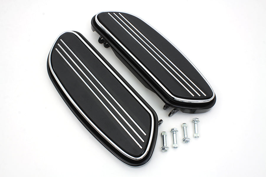 HARLEY Fahrertrittbretter Set schwarz passend für FLST Modelle ab Baujahr 1986, FLT Modelle ab Baujahr 1980,