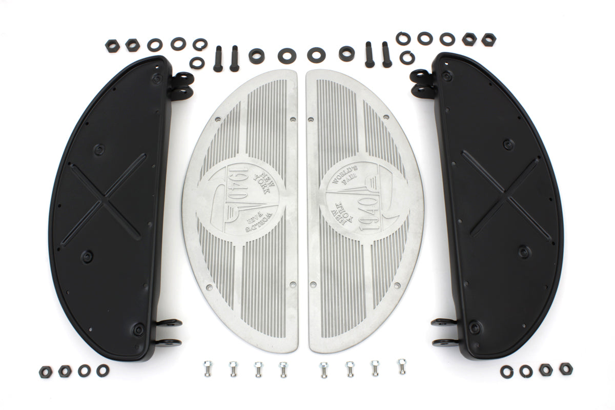 HARLEY World's Fair Half Moon Footboard Kit fits 1941-1984 FL,  1936-1952 W,